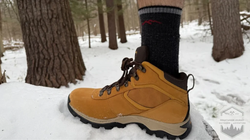 The Mt Maddsen hiking in the snow showing it's resilience against rough terrain