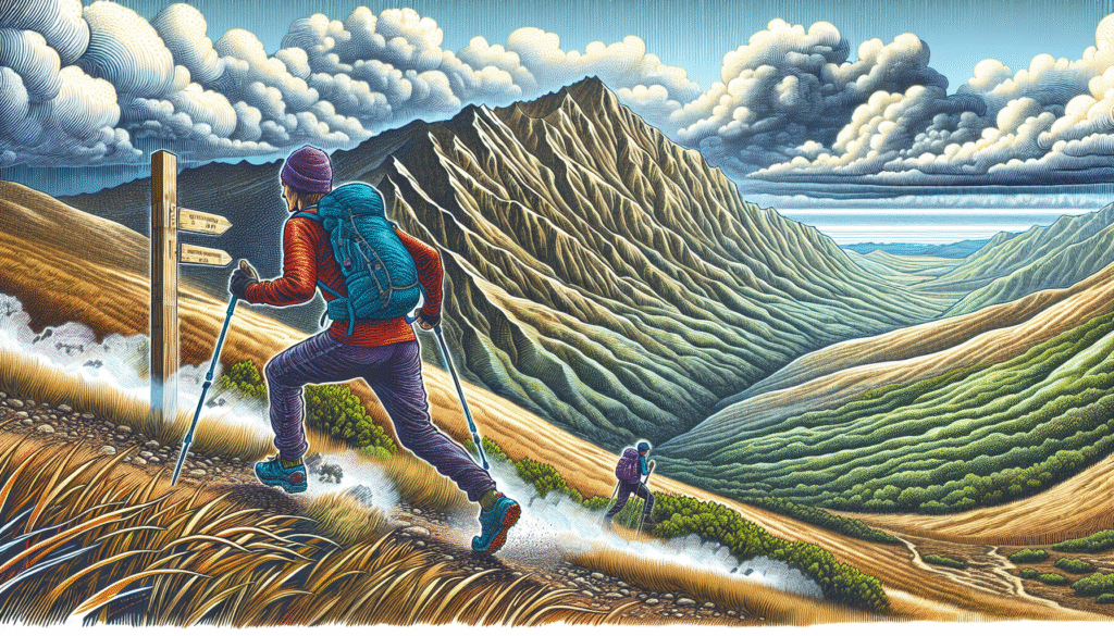 An illustration highlighting different factors affecting hiking speed, such as terrain and weather conditions.