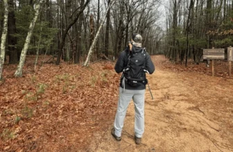 Hiking In The Rain, about to start hike at beginning of trail