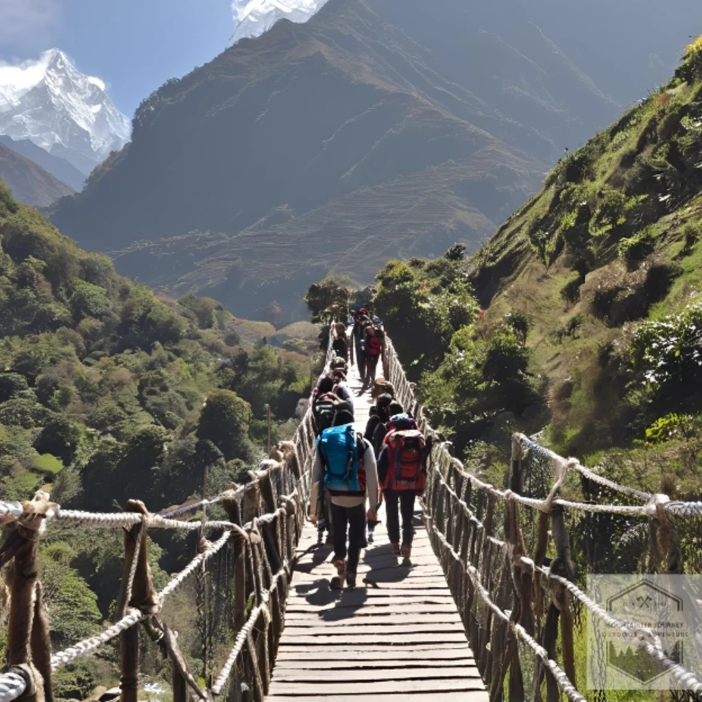 blog-img-1716825957921 Trekkers going over bridge in Himalayas