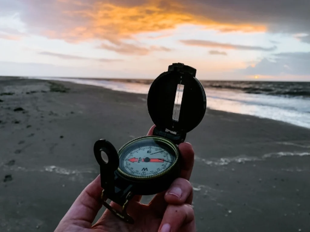 Compass On a Beach