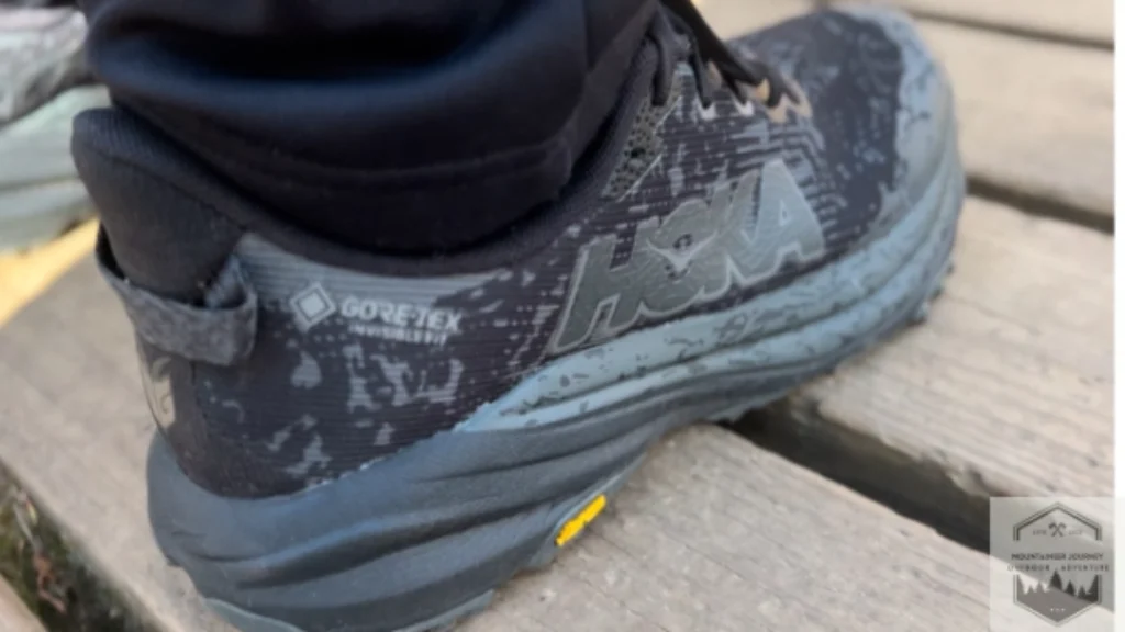 side view of the speedgoat 6 showing gore-tex waterproof liner