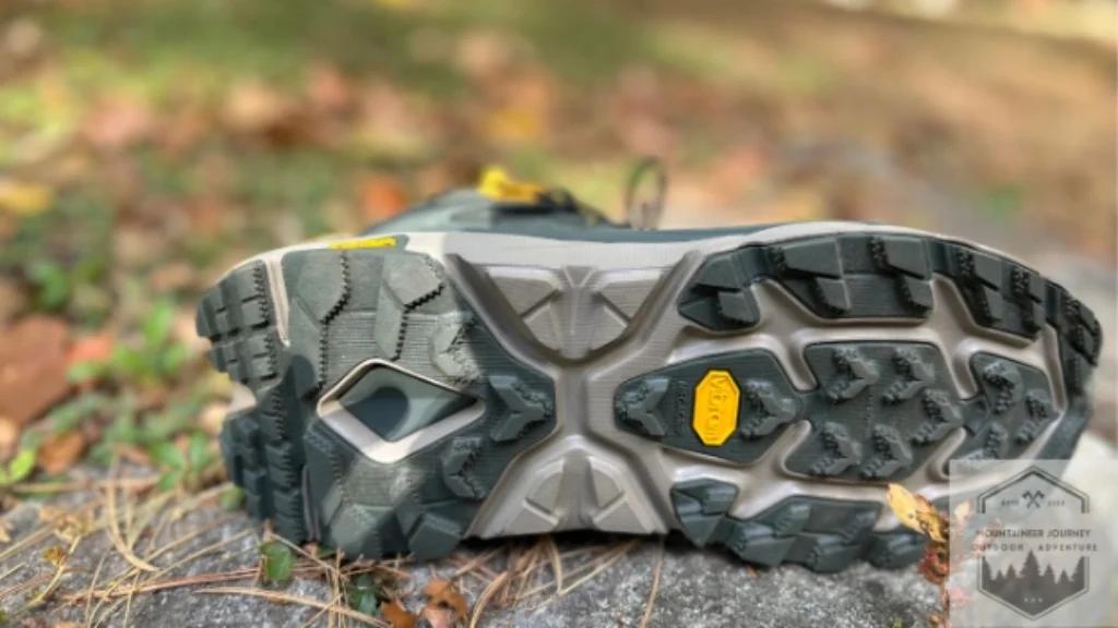 showing the vibram megagrip outsole on the kaha 2