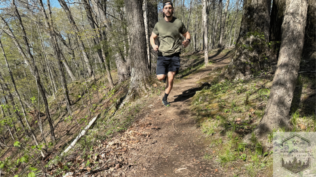 Testing the Salomon Sense Ride 5 shock absorption on the uphill terrain