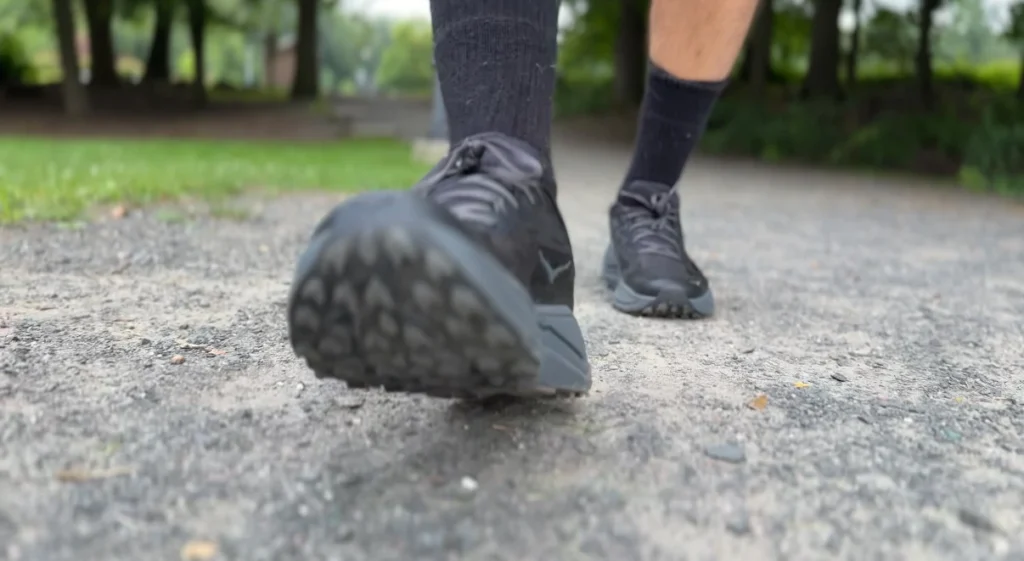 Walking on gravel testing the challenger 8 for comfort and impact absorption