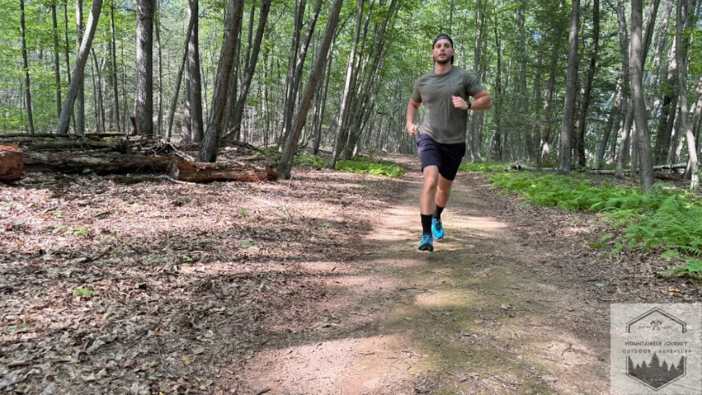 Running on dirt packed trails with meta rocker, feeling great energy return