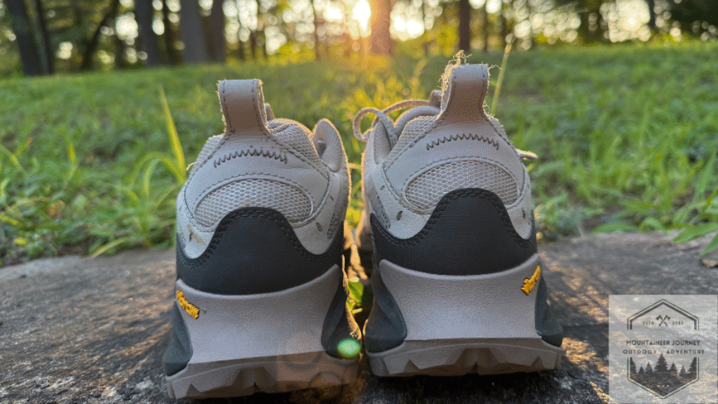 back view of the Moab Speed 2 , featuring the heel counter