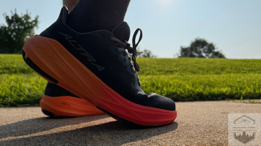 Standing on concrete with Experience Flow 2 showing comfortable outsole