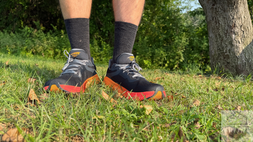 front view of the shoes showing the lacing pattern