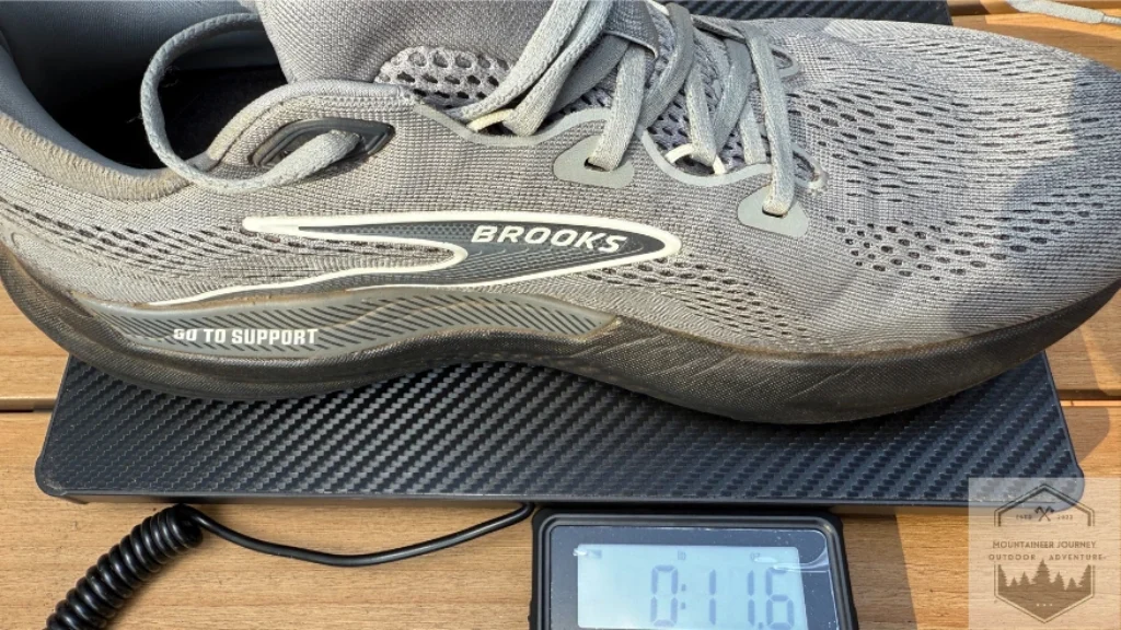 weighing the brooks glycerin max on our scale at 11.6 ounces
