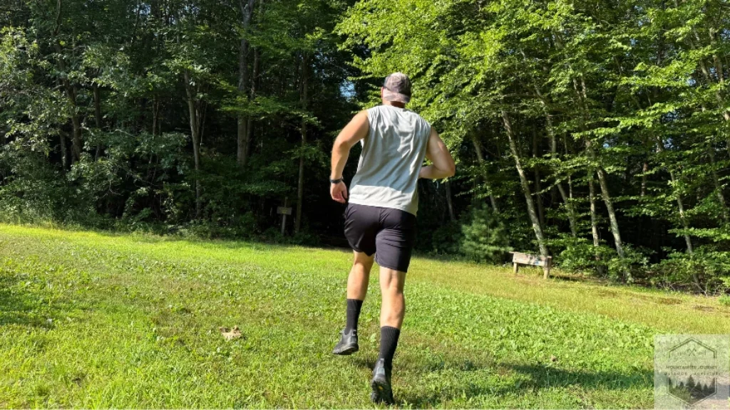 Running on grass with timp 5 testing responsivenss