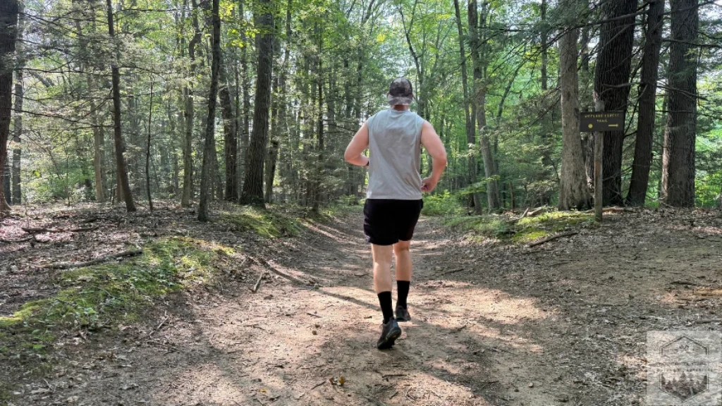Testing ankle stability on rough dirt trails