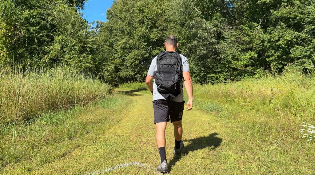 Walking on grass during testing