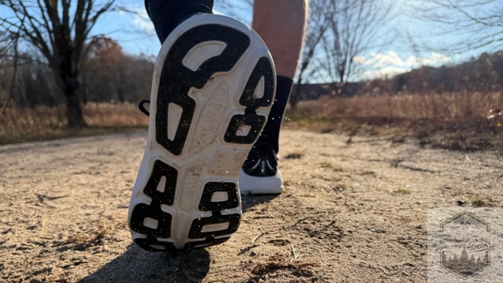 Testing out the traction of the Bondi 9 on sandstone