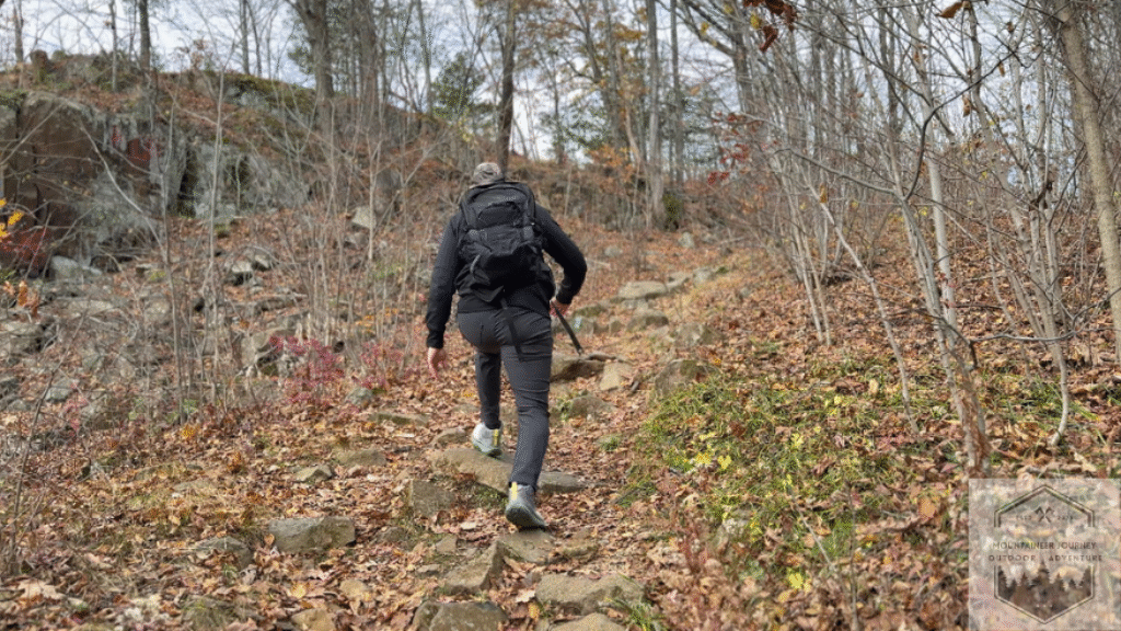 Testing the Transport Hike GTX up technical terrain