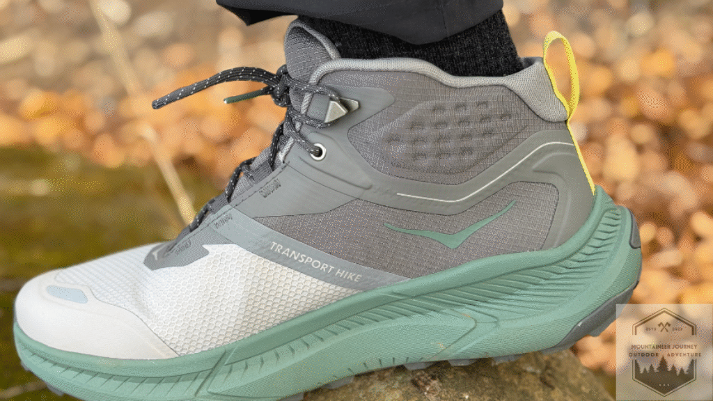 View of the stack height on the Hoka Transport GTX