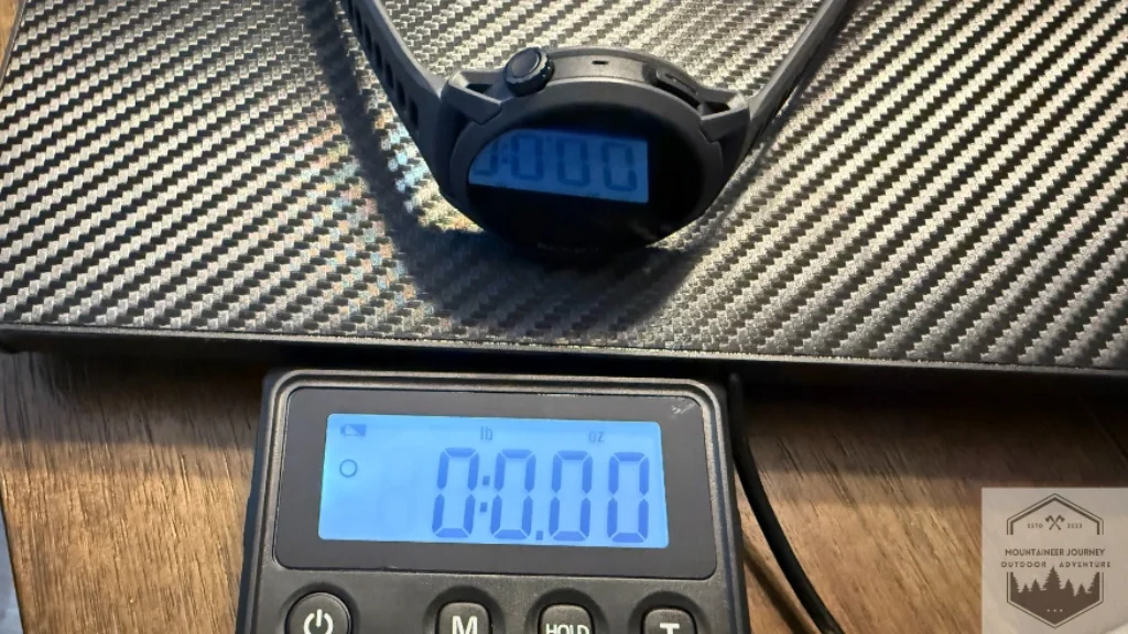 Coros Pace 4 does not even register on our scale its so lightweight