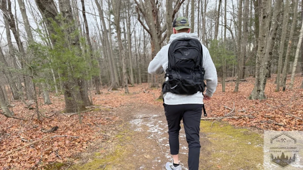 Checking Coros Pace 4 watch face during testing on light trail