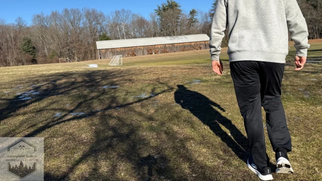 Testing ankle stability of Solimar 2 on slight uphill terrain