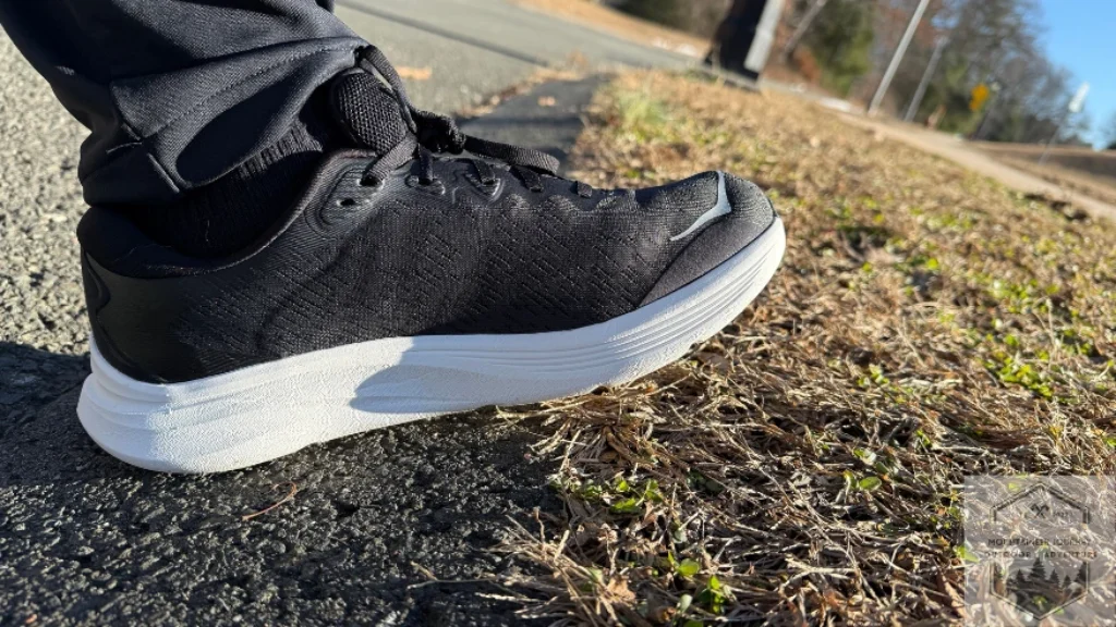 Testing heel compression on outsole of Solimar 2