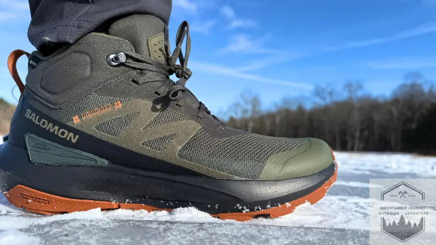 Salomon Elixir Activ GTX in snow during testing