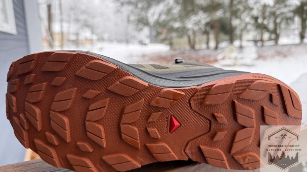View of the Contagrip outsole on the Salomon Elixir Activ
