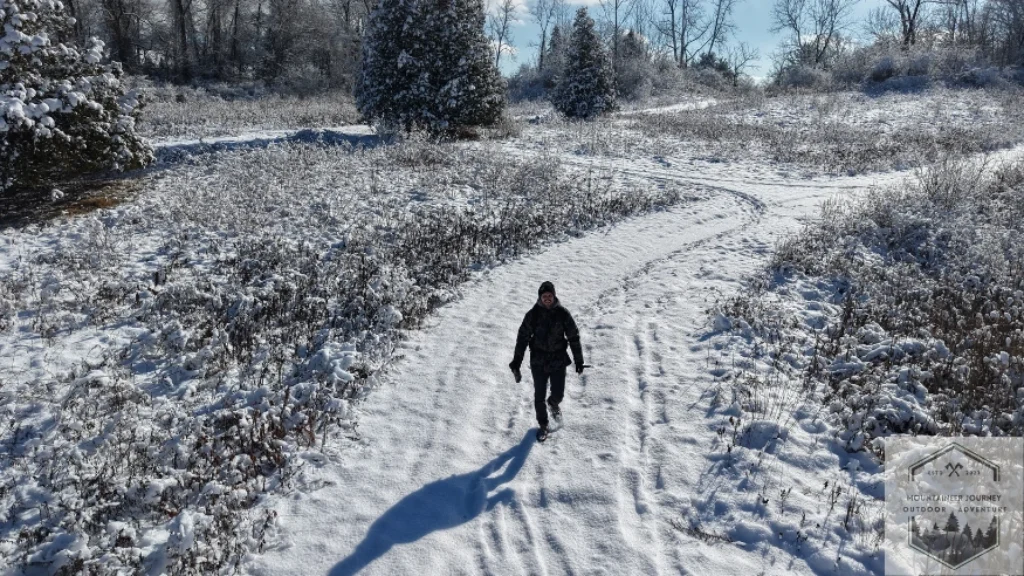 Testing out Vios In snow covered trail