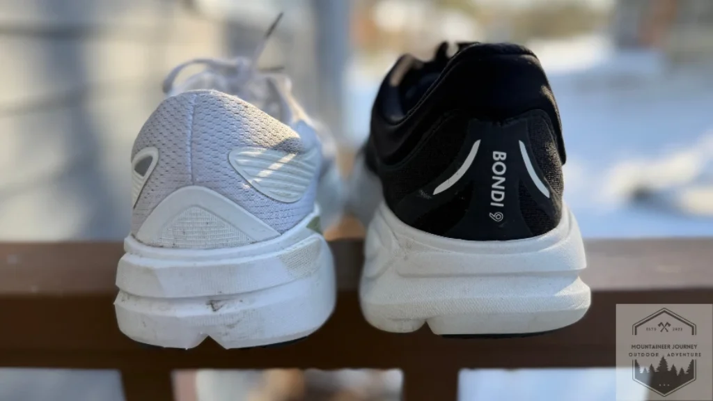 Both heel view of both shoes