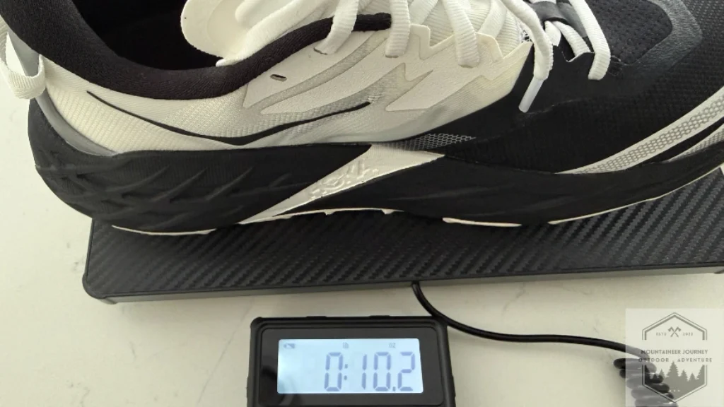 Speedgoat 7 weighing 10.2 ounces on our scale