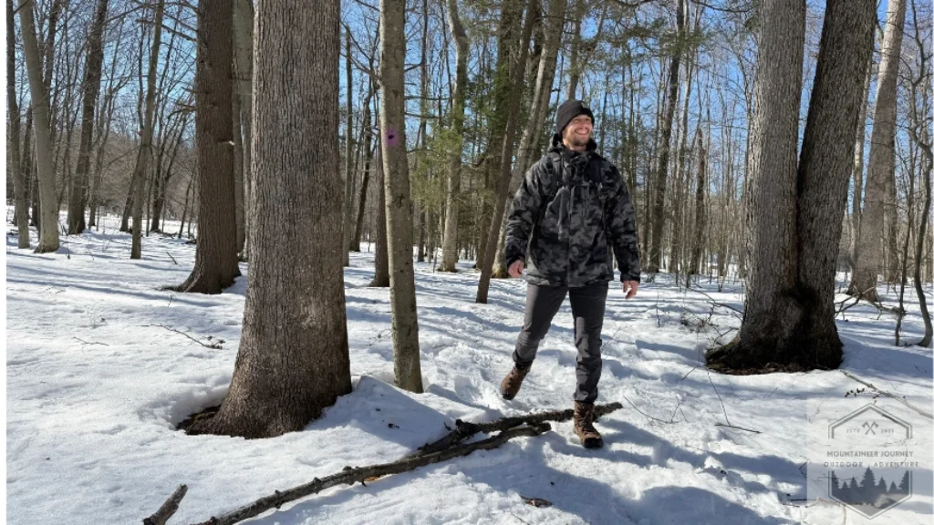 Hiking in the snow while testing out the Garmin Fenix Pro 8