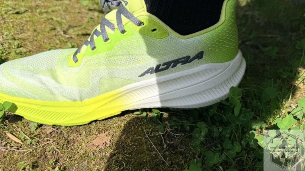 P35 midsole testing on mixed dirt/grass terrain.
