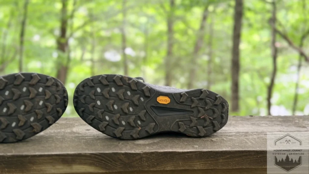 View of outsole before our testing