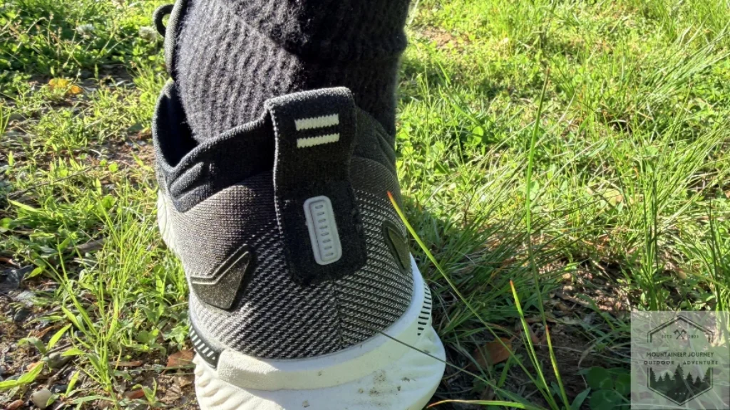 View of ankle pronation during our testing to show the guide rails resisting.